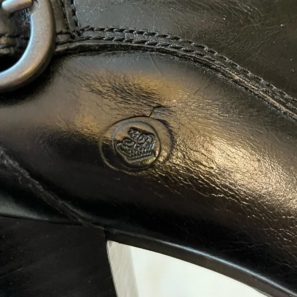 Børn genuine leather heeled moto ankle boots, women’s size 8.5 - Picture 15 of 15